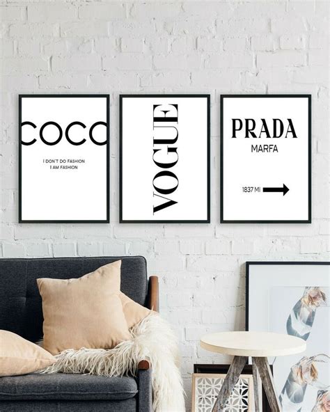 Chanel and Prada Wall Art 